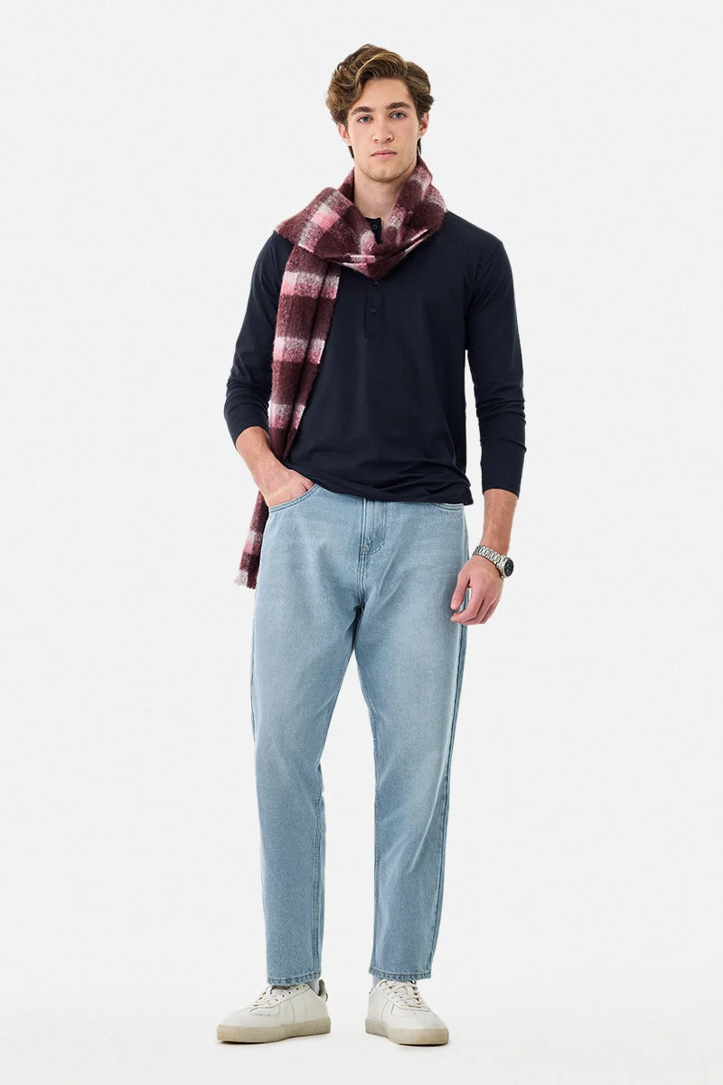 SNITCH Blue Washed Baggy Jeans for Men | Best Price UAE